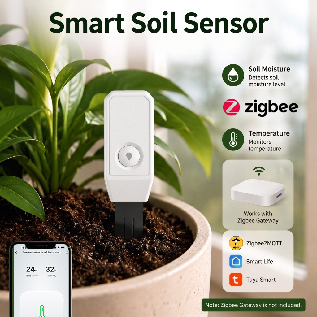 Smart Home Mqtt - Sensor de Umidade do Solo Zigbee,