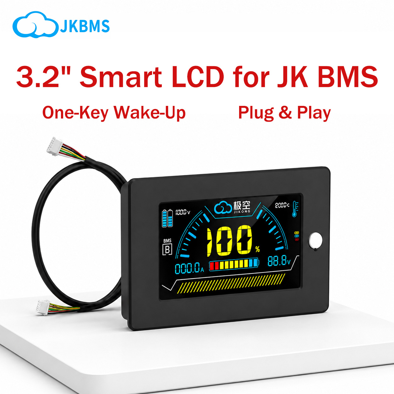 Smart Energy Monitor - Tela de Exibição LCD JIKONG JK
