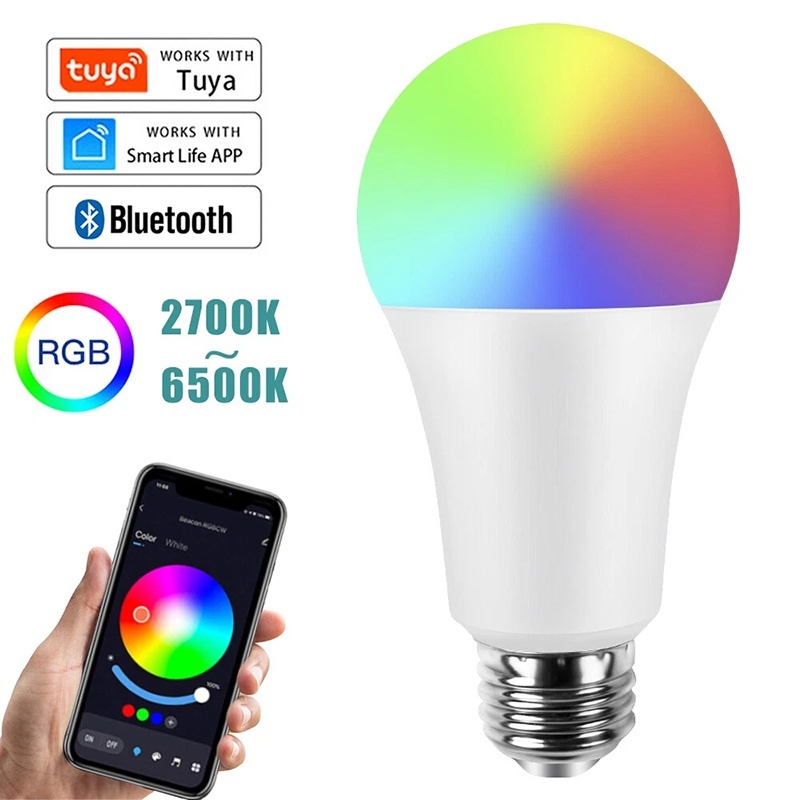 Alexa Compatible Bulb - Lâmpada LED Inteligente E27 WiFi RGBCW