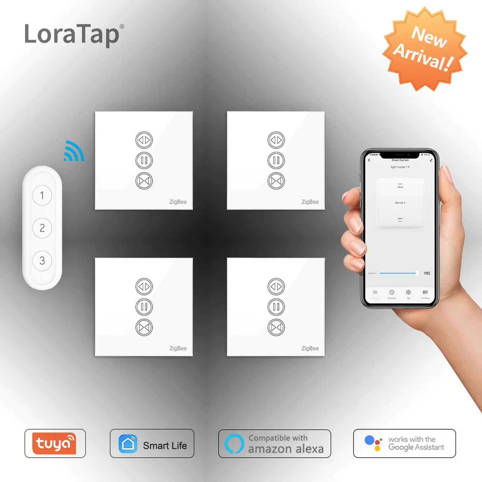 Smart Home Mqtt - Tuya-interruptor inteligente para cortinas, app smart