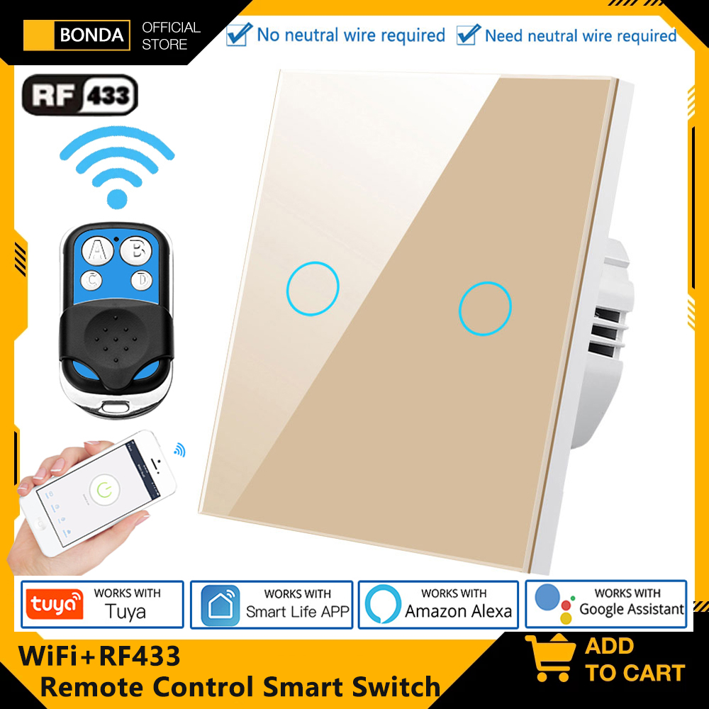 Smart Home Google Assistant - Tuya ue wifi + rf433 interruptor
