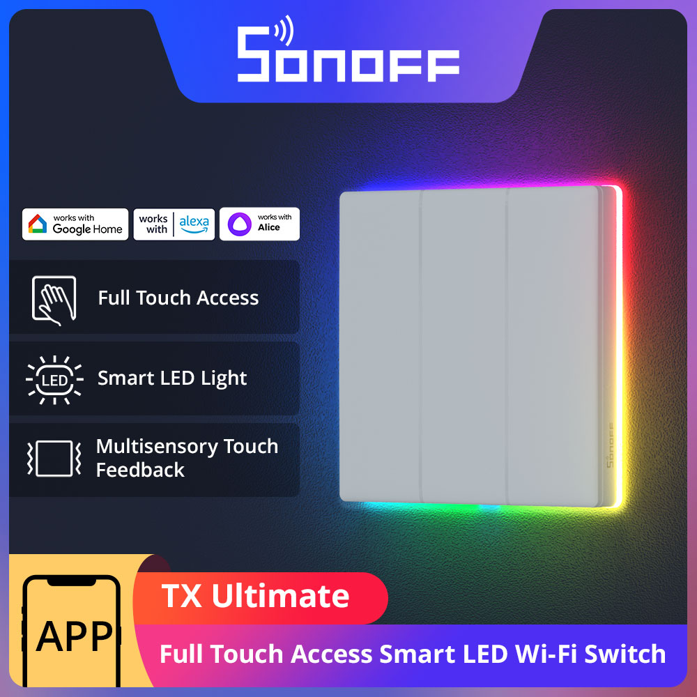 SONOFF-TX Interruptor de pared - Alexa Compatible Bulb avaliação e preço