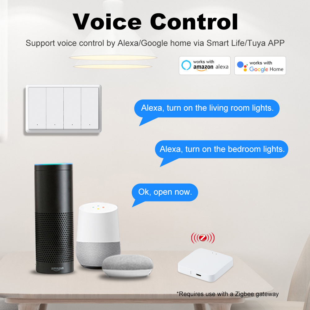 Interruptor inteligente Manhot - Smart Home Google Assistant avaliação e preço