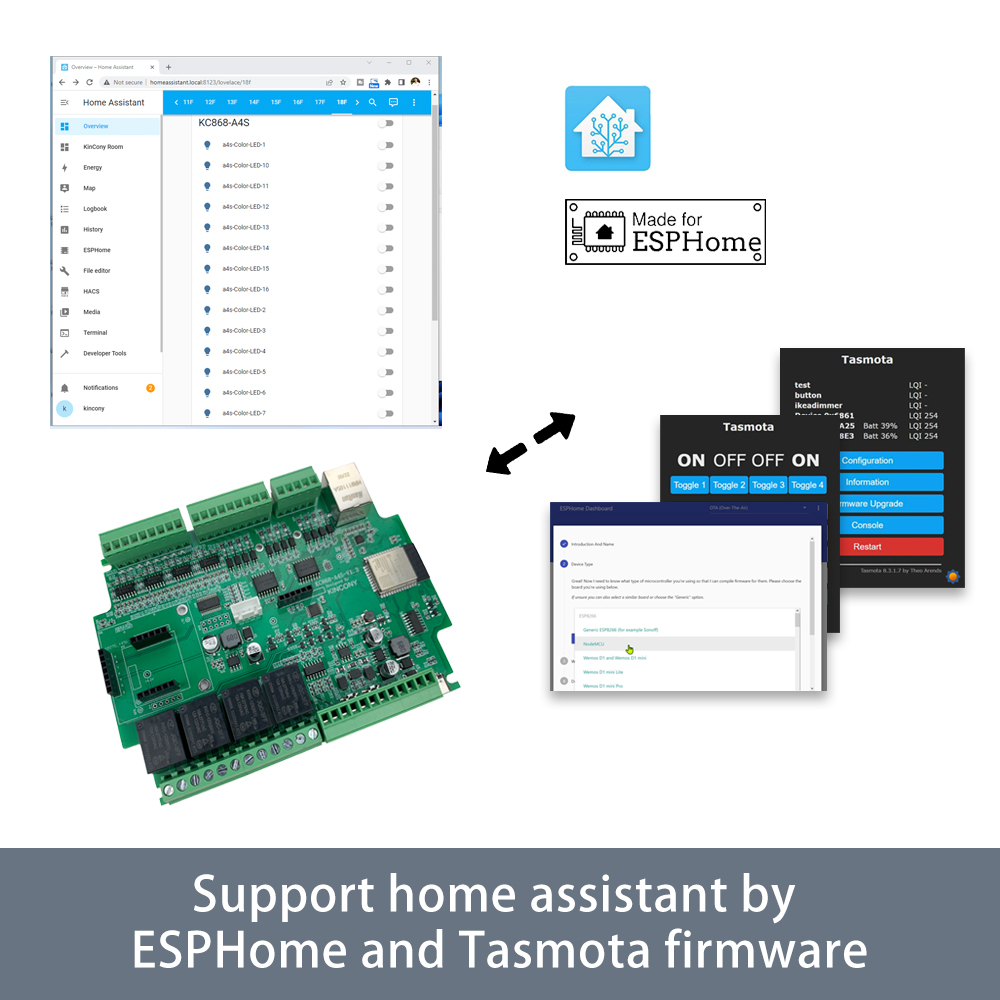 KC868-A4S ESP32 ESPhome Tasmot - Smart Home Mqtt avaliação e preço