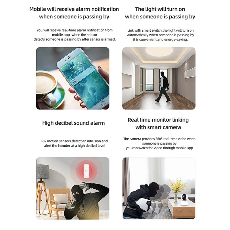 Tuya-Zigbee Sensor de Moviment - Smart Home Google Assistant avaliação e preço