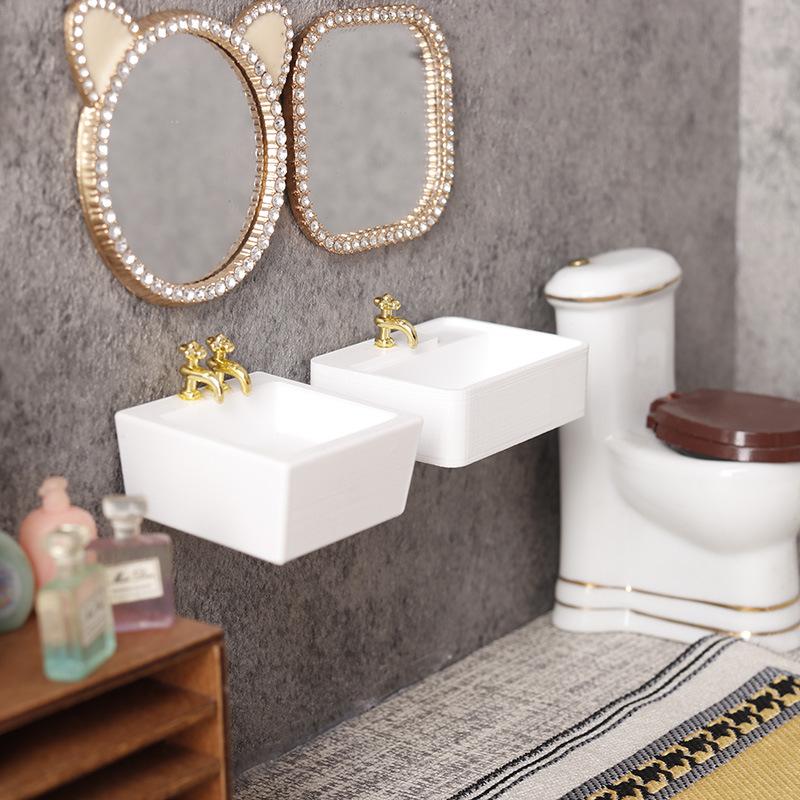 1/12 casa de bonecas banheiro  - Smart Home Furniture avaliação e preço