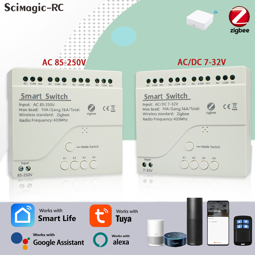 4ch zigbee tuya casa inteligen - Smart Home Google Assistant avaliação e preço