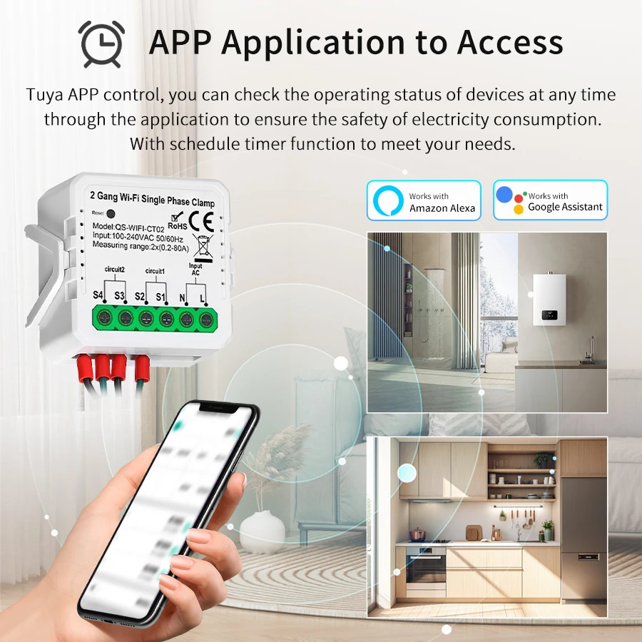 Tuya inteligente wifi medidor  - Smart Energy Monitor avaliação e preço