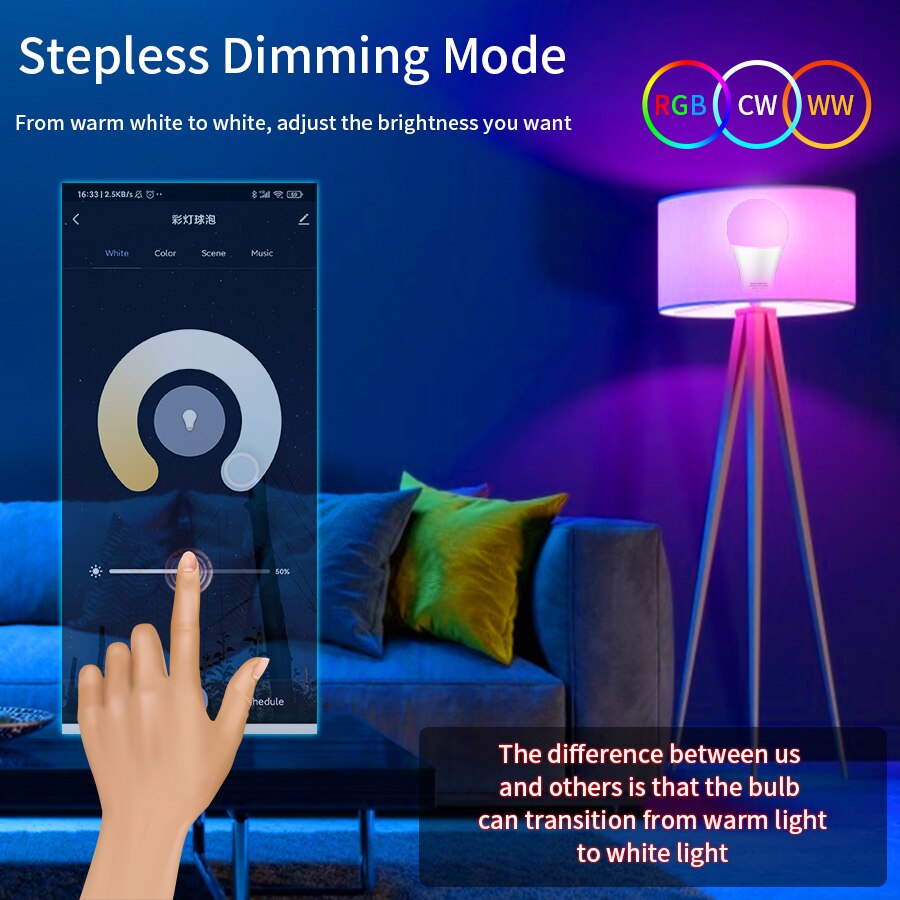 Lâmpada LED Inteligente E27 Wi - Alexa Compatible Bulb avaliação e preço