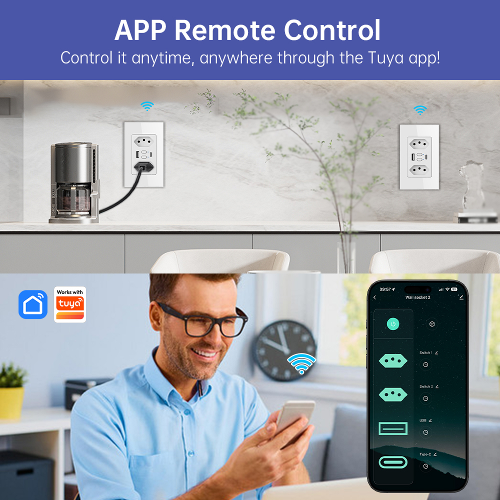 Tomada Inteligente Wi-Fi MANHO - Smart Home Google Assistant avaliação e preço