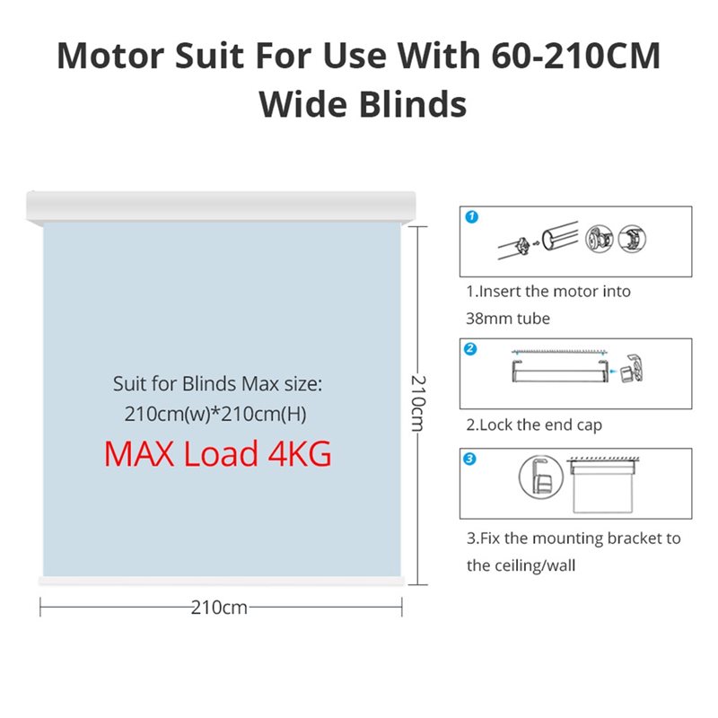 Para tubo de 37/38mm, motor de - Smart Home Youtube avaliação e preço