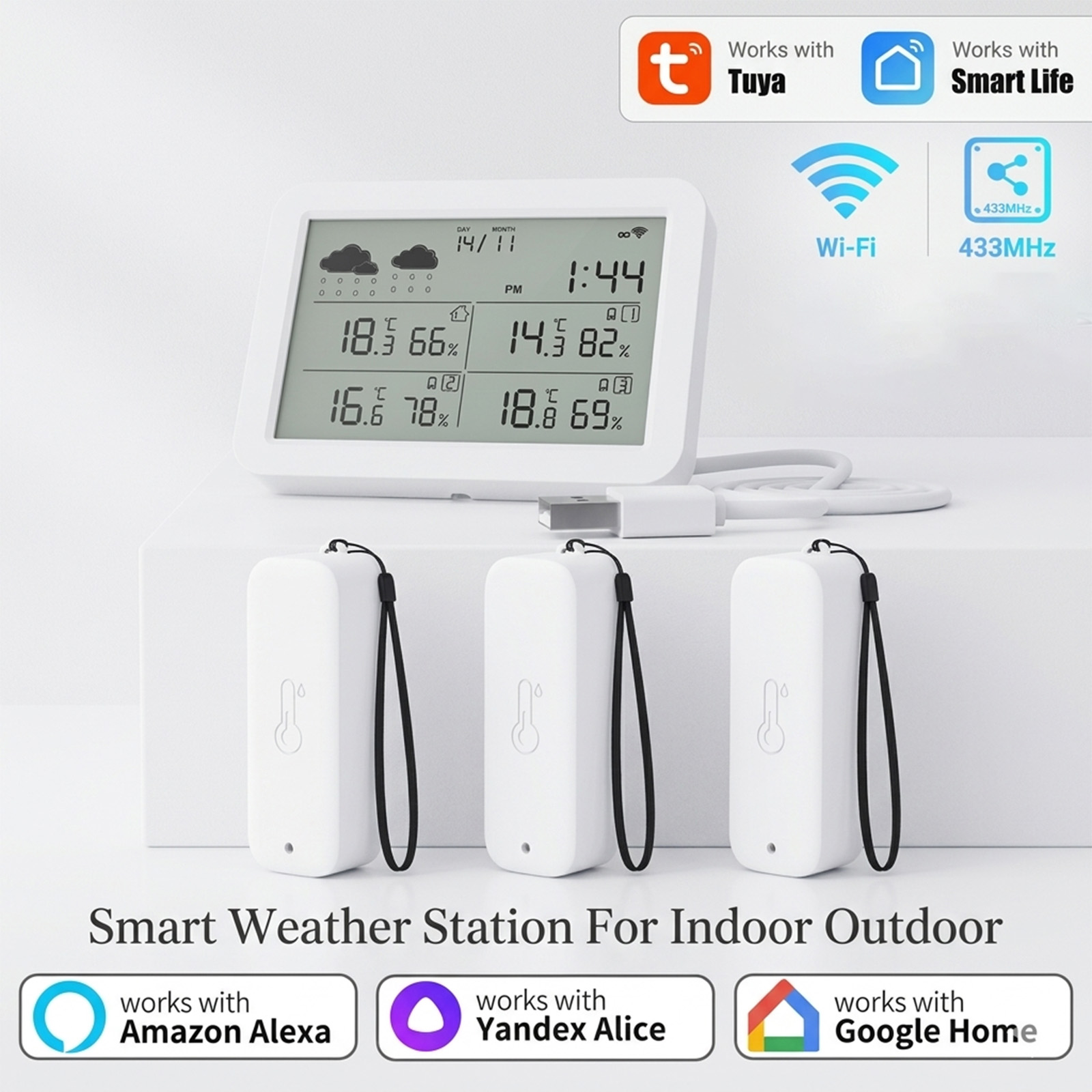 Estação Meteorológica Tuya WiF - Smart Home Furniture avaliação e preço