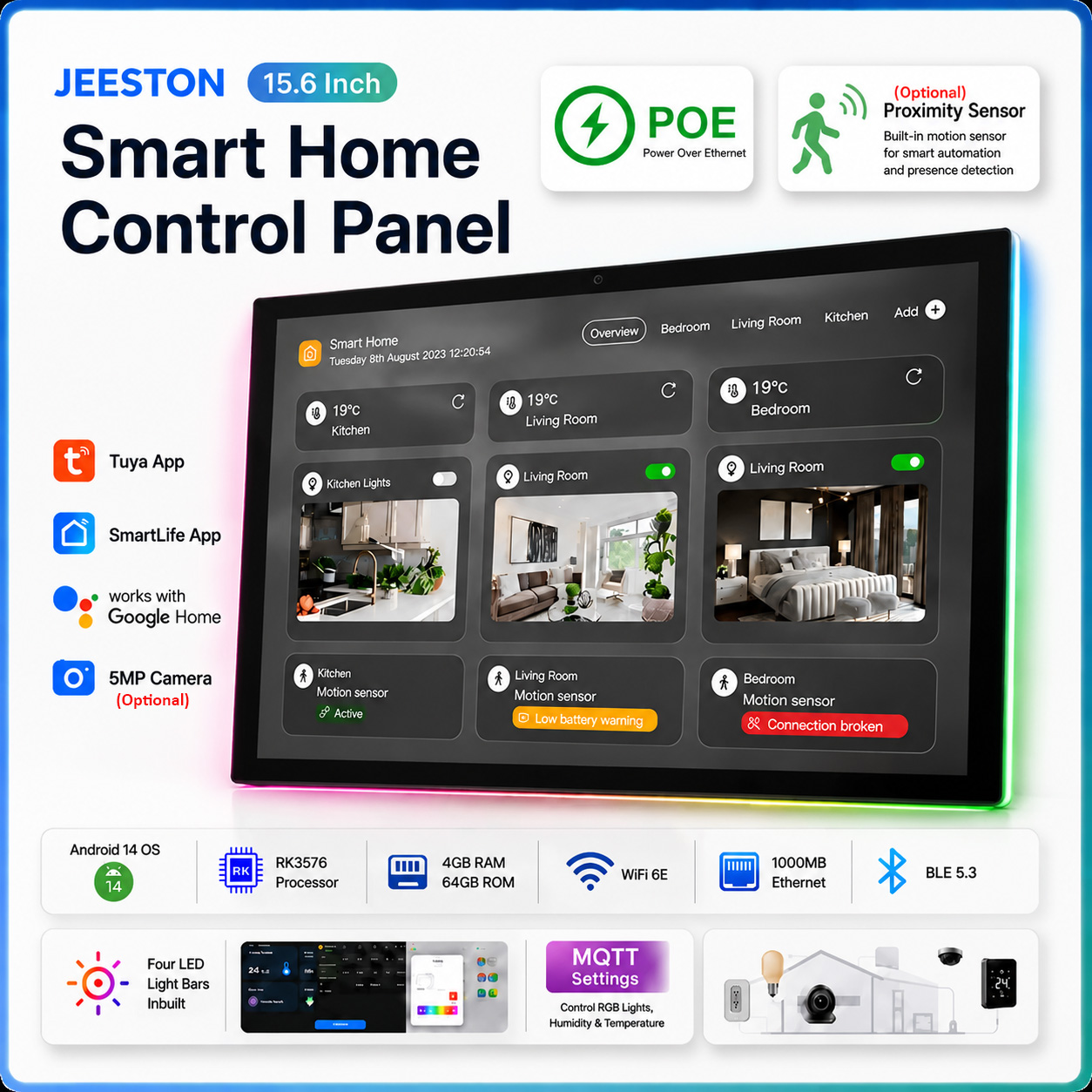 Painel de Controle Inteligente - Smart Home Mqtt avaliação e preço